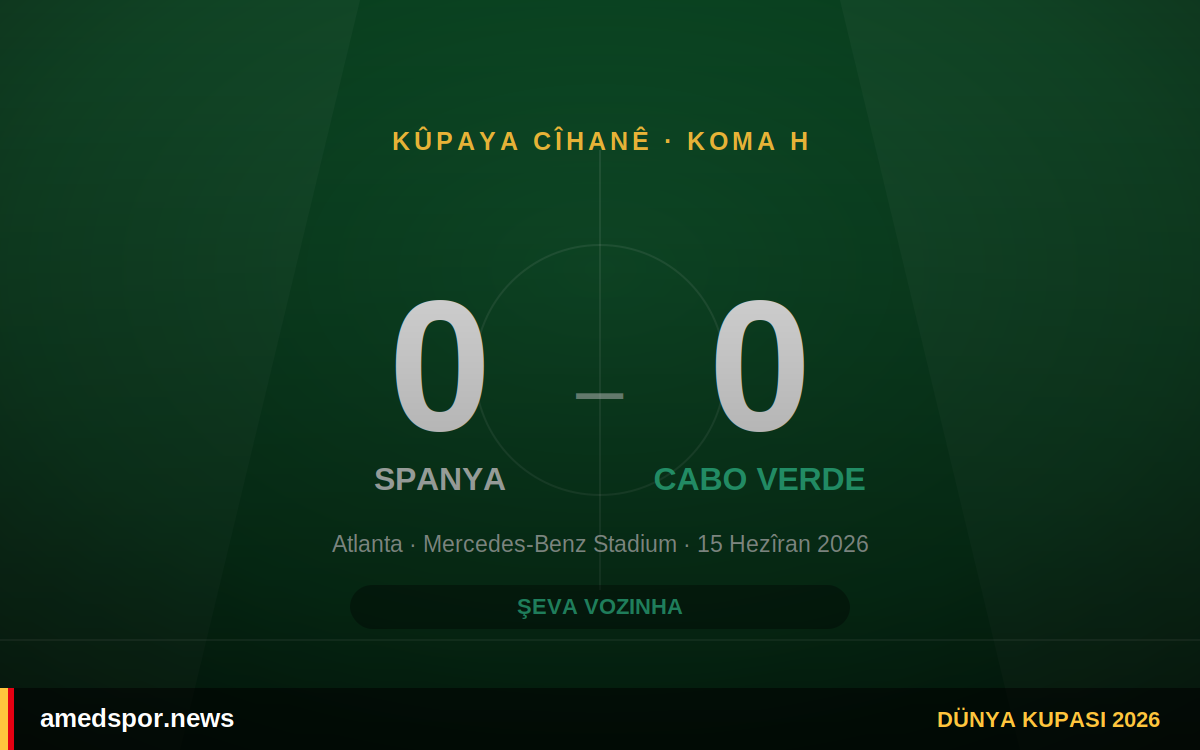 Spanya 0-0 Cabo Verde, Kûpaya Cîhanê 2026 Koma H