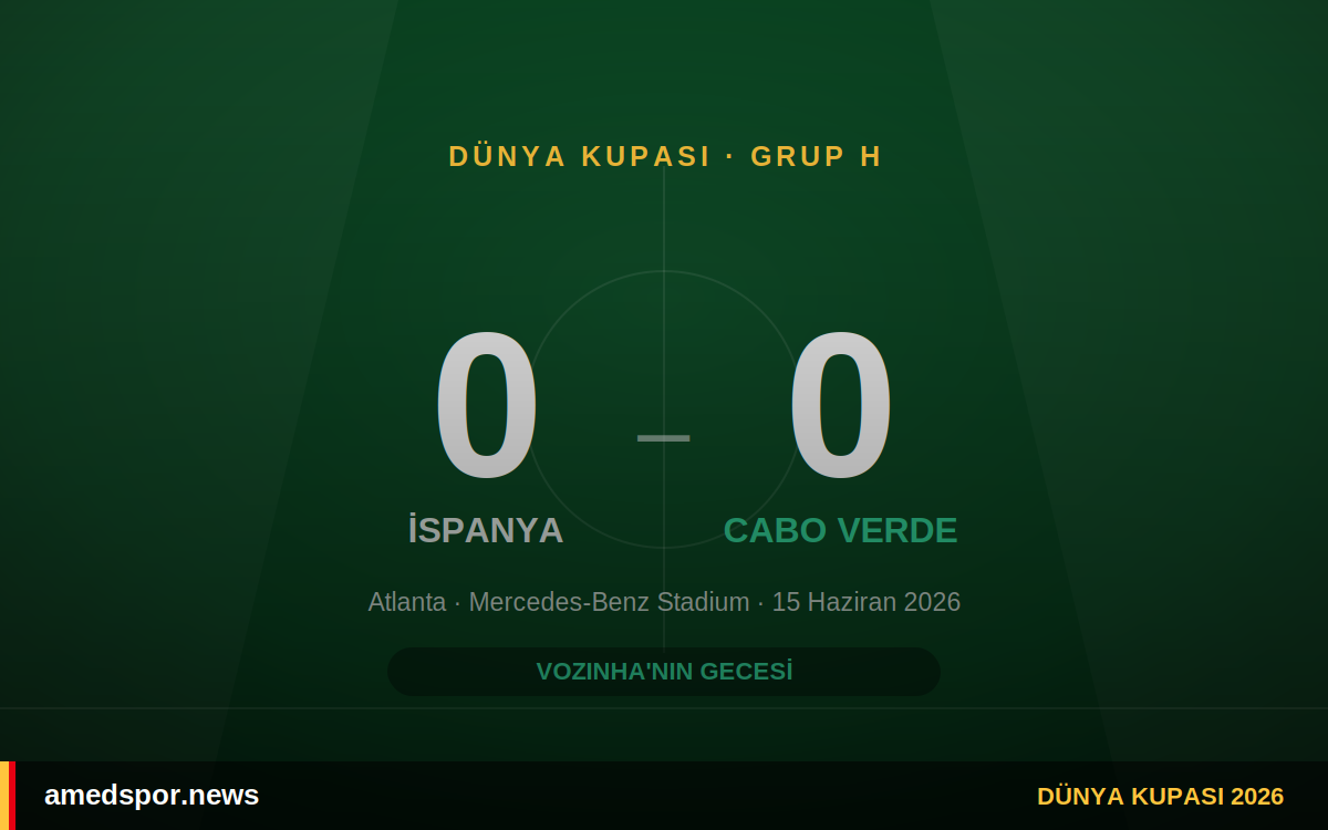 İspanya 0-0 Cabo Verde, Dünya Kupası 2026 Grup H