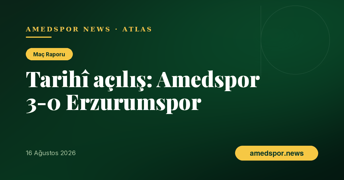 Amedspor tarihindeki ilk Süper Lig maçını 3-0 kazandı