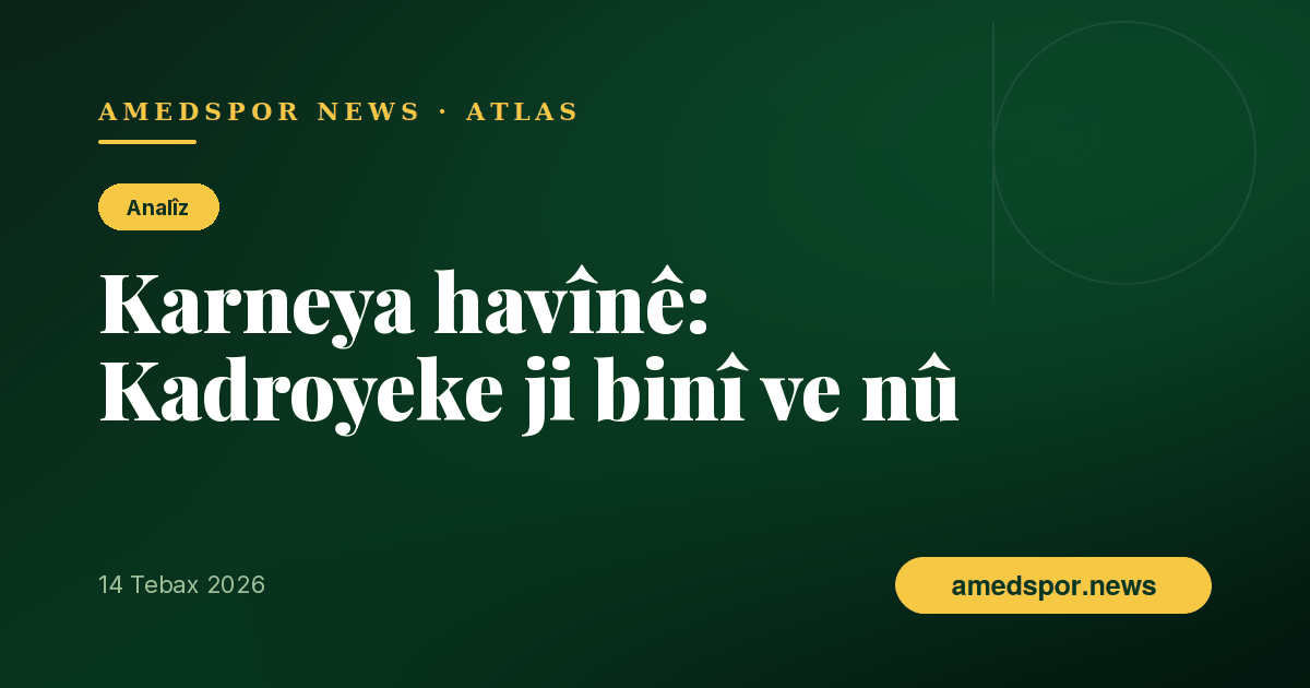 Karneya havînê ya Amedsporê: Ji dergehê heta baskan, kadroyeke ji binî ve nû
