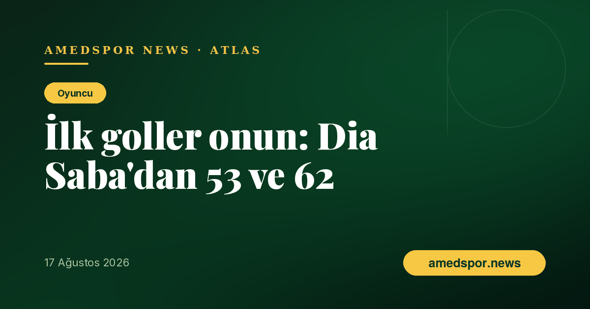Amedspor'un Süper Lig'deki ilk gollerini Dia Saba attı